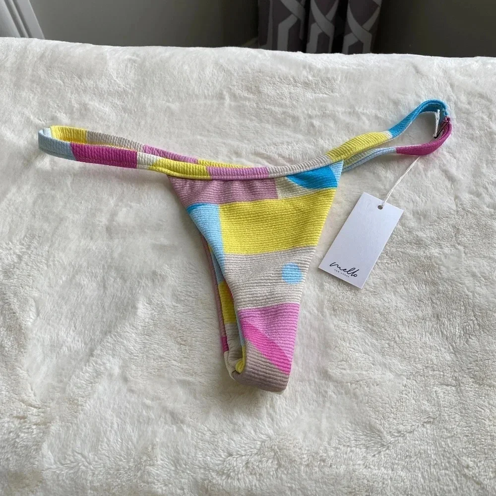 New! Free People x mello the label Brazilian bikini bottom 14848